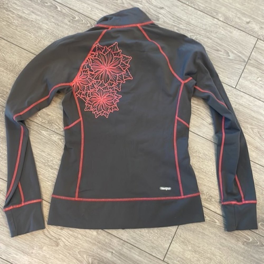 EC North Face Yoga Jacket - Grey/Orange - Size Small - Picture 3 of 5